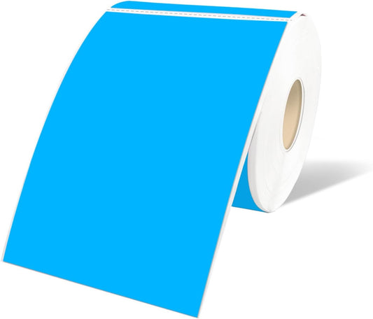 STARLIBOO 3"X5" Rectangle Colored Labels, Removable Moving Labels for Boxes, Permanent Warehouse Moving Stickers Square Label (250Labels, Blue)