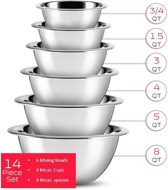 EatEx Bakeware Sets and Mixing Bowl Set, Non-Stick Baking Sheet Set with Utensils, Carbon Steel Cookie Sheets for Baking with Silicon Handles, Oven Safe Sheet Pans and More