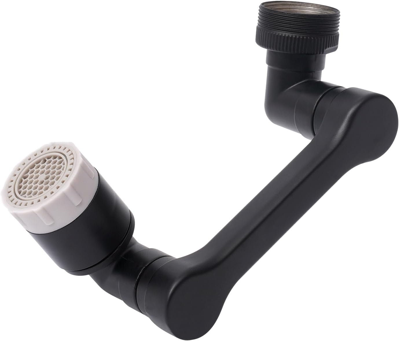 Faucet extender 1080 ° rotation, faucet extender, rotating robotic arm, suitable for bathrooms and kitchens, with 2 water flow modes for washing eyes/hair/face (Black)