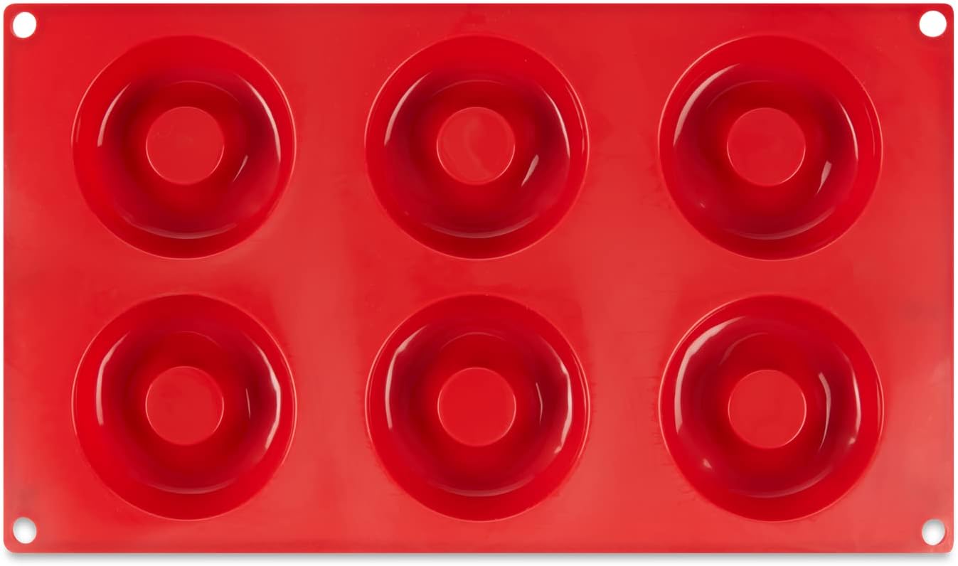 AME D'ESSENCE Savarin Shaped Silicone Baking Mold - Non-Stick, Flexible, 6-Cup Capacity (2.1 oz), Reusable and Food-Grade - Perfect for Savarins, Bundt Cakes, and More!