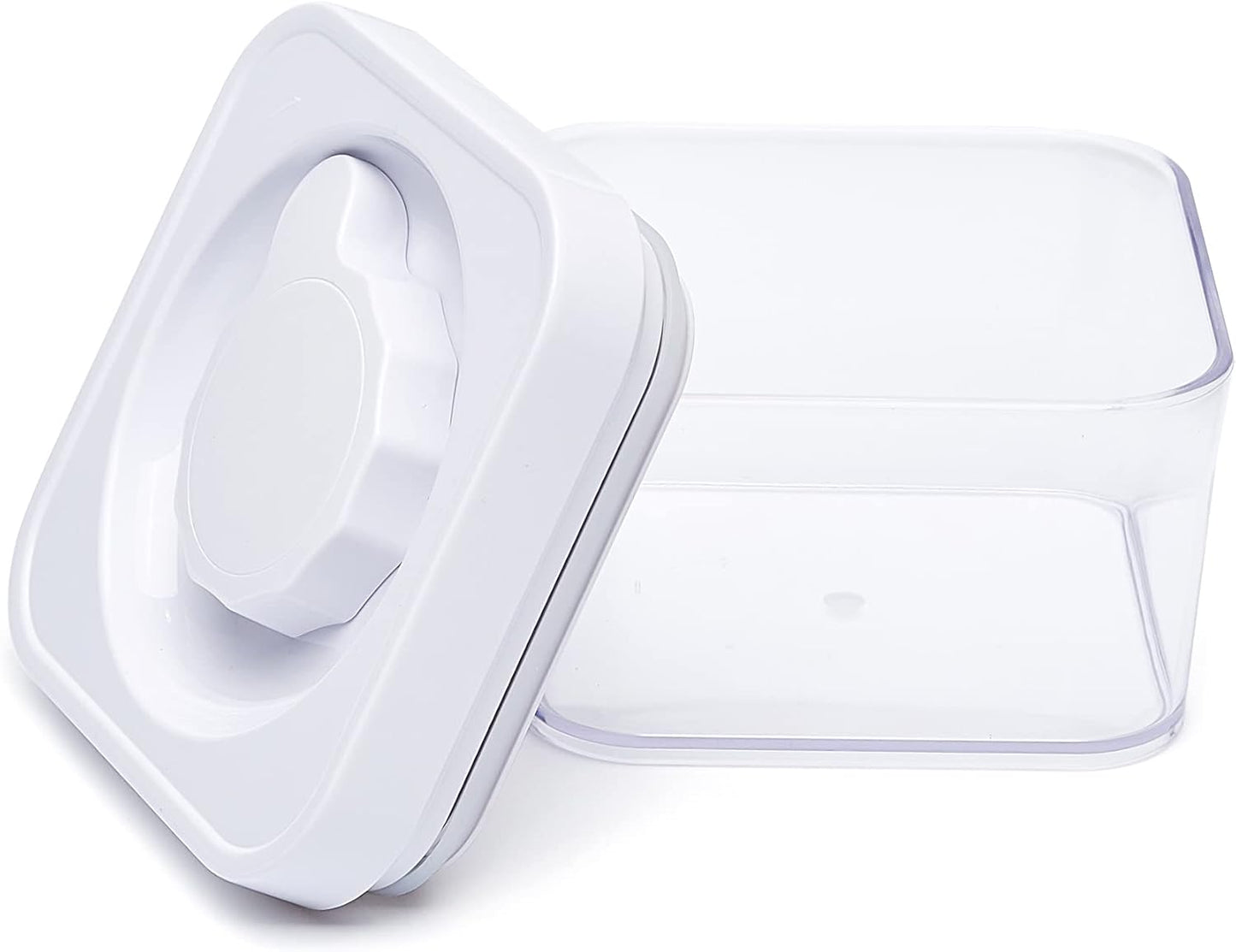 Amazon Basics Airtight Food Storage Containers, BPA Free, with Twist/Turn Lids, for Kitchen Pantry Organization, 10-Piece Square Set, Clear Plastic