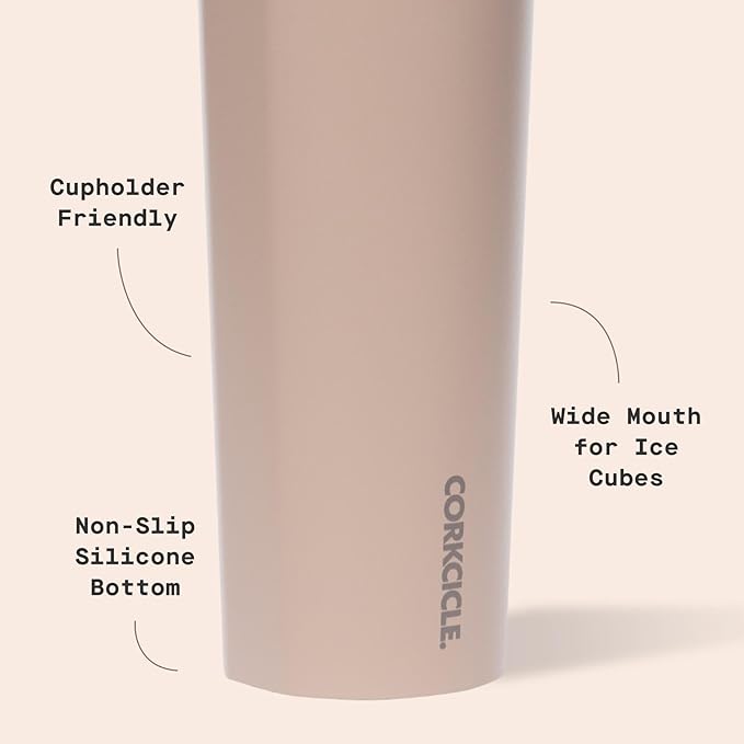 Corkcicle Classic Sport Canteen Insulated Water Bottle - Keeps Beverages Cold 25 Hours - Triple Insulated - Summer Drinkware Gift - Keeps Drinks Ice Cold - Leak-Proof Cap - 32 oz - Desert