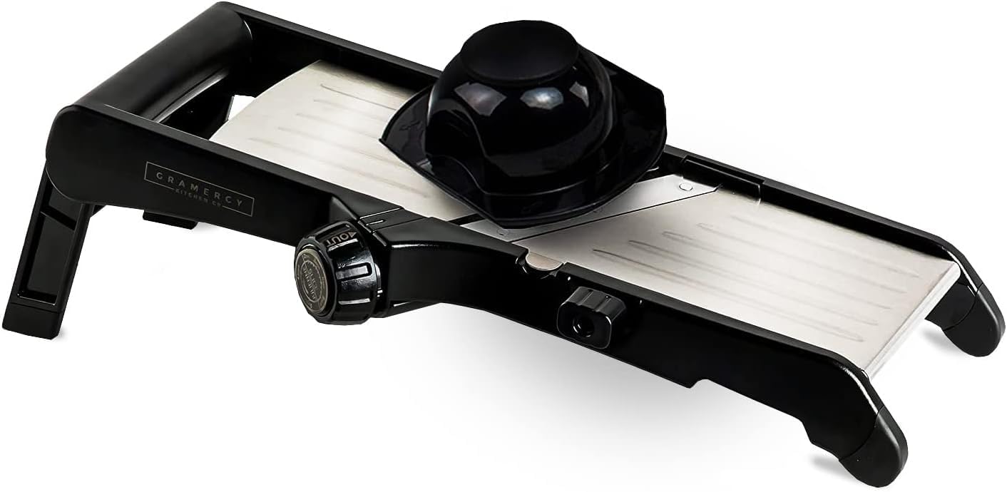 Gramercy Mandoline Food Slicer, Vegetable Cutter, Potato Slicer, Mandolin for Kitchen, Veggie Cutter, Cucumber Tool - Comes with One Pair Cut-Resistant Gloves