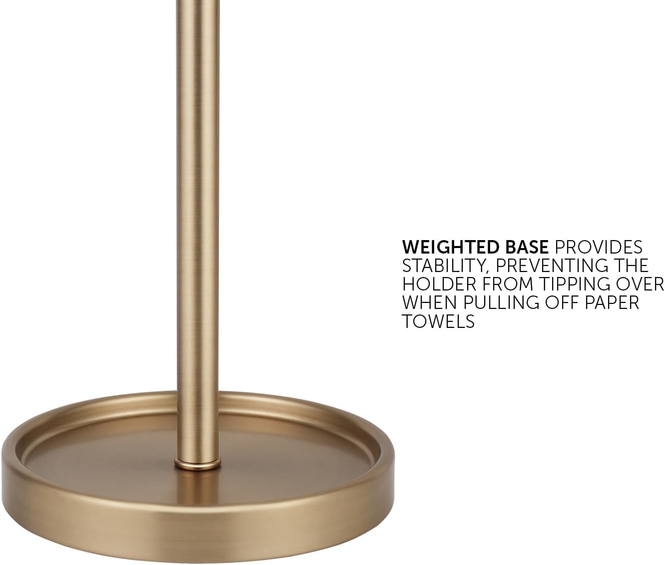 Ivilon Countertop Paper Towel Holder - Modern Sleek Ball Minimalist Design - Color Warm Gold