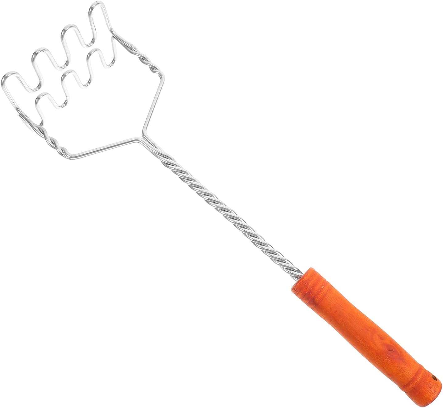 Hemoton Stainless Steel Potato Masher with Non-Slip Handle, Versatile Kitchen Tool for Mashing Potatoes, Vegetables, and Fruits, Dishwasher Safe, 14.56 Inch