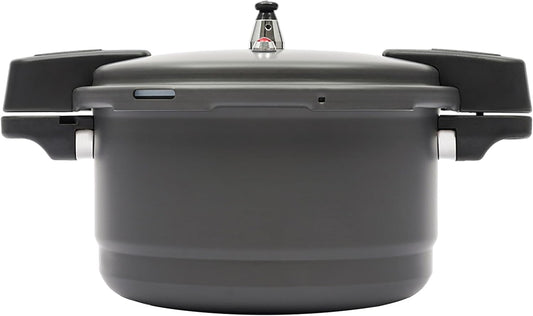 9L/9.5 Quart Gas Pressure Canner Pressure Cooker Pot Aluminium Alloy Dark Grey, for Stewiing, Steaming