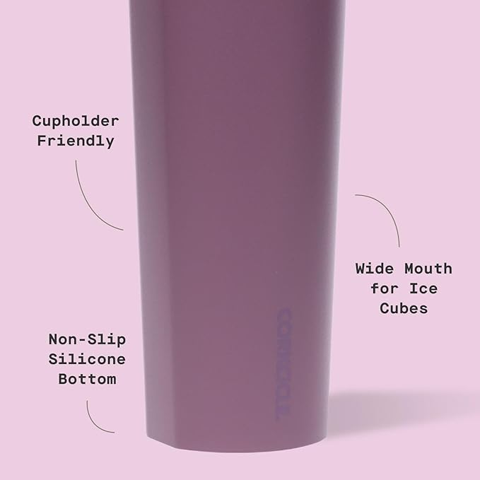 Corkcicle Classic Sport Canteen Insulated Water Bottle - Keeps Beverages Cold 25 Hours - Triple Insulated - Summer Drinkware Gift - Keeps Drinks Ice Cold - Leak-Proof Cap - 20 oz - Mauve