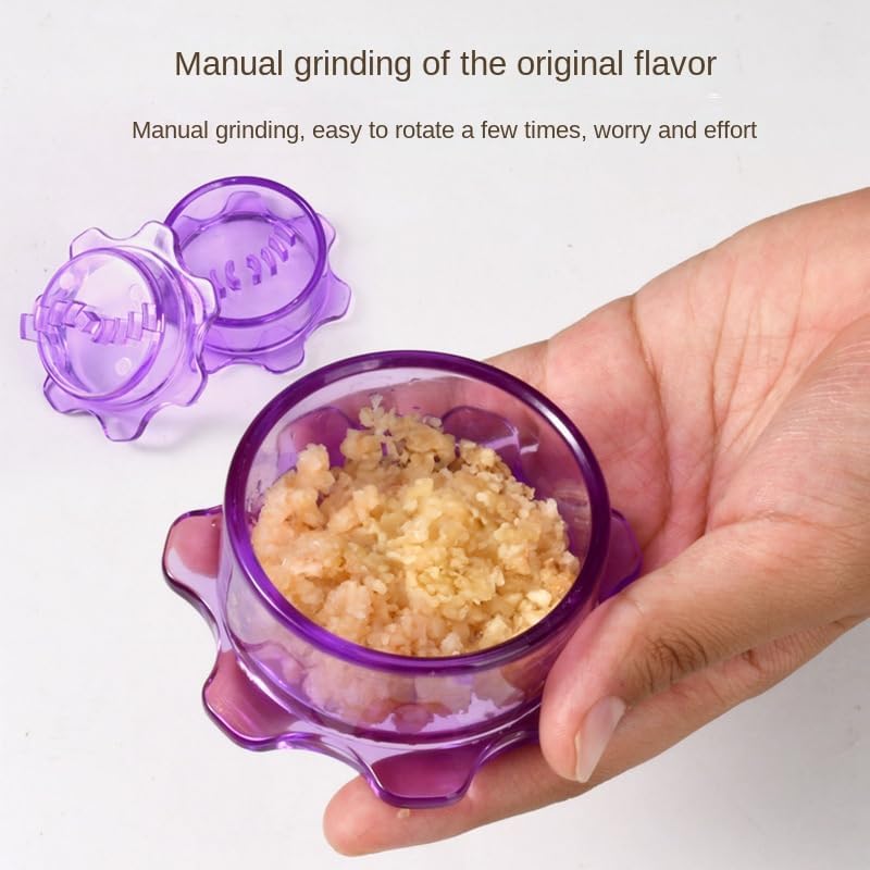 2025 New Garlic Twister,Garlic Press,Garlic Peeler,Ginger Grater,Mini Garlic Mincer (Green)