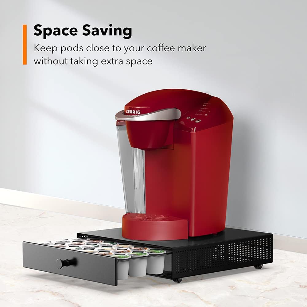 SICHEER K Cup Organization Storage Drawer Maker K Cup Holder Coffee Pod Organizer Stand Tray Counter Rack Countertop Maker Stand Capsules Compatible with Keurig Accessories Holds 36 Pods