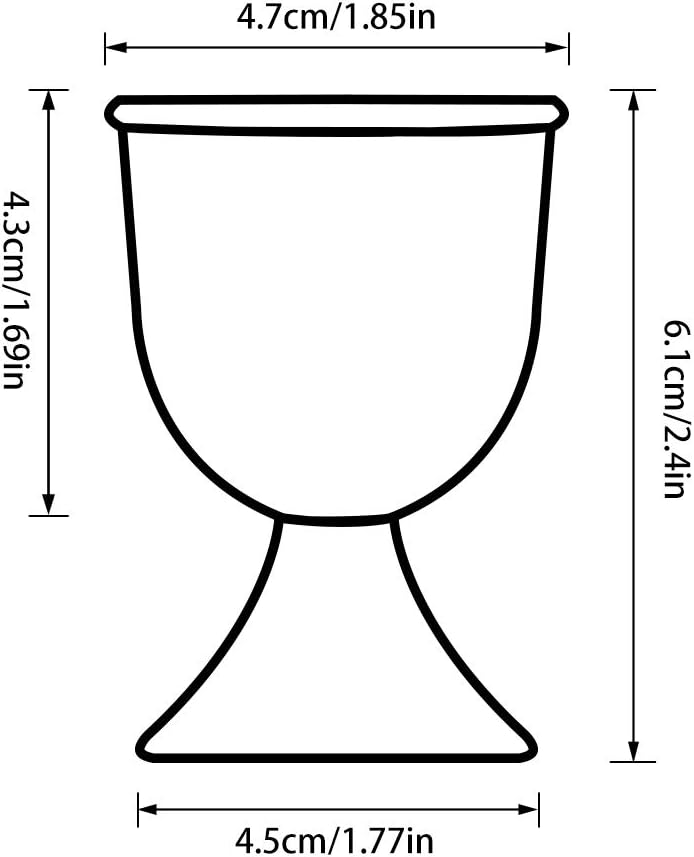 Cinf Ceramic Egg Cup Set of 2 White Porcelain Holder Breakfast Boiled Cooking Easy to Clean Childhood Memories Kitchen