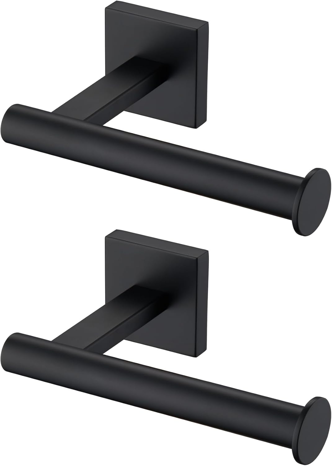 KOKOSIRI Toilet Paper Holder for Bathroom Toilet Roll Holder Hold Mega Rolls Wall Mounted, Matte Black Stainless Steel 2 Pack, B2008BK-P2