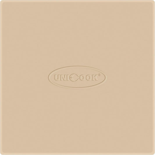 Unicook Pizza Stone for Oven and BBQ Grill, 13 Inch Square Baking Stone for Bread, Cordierite Thermal Shock Resistant Pizza Making Accessory for Oven and Grill, Including Dough Scraper