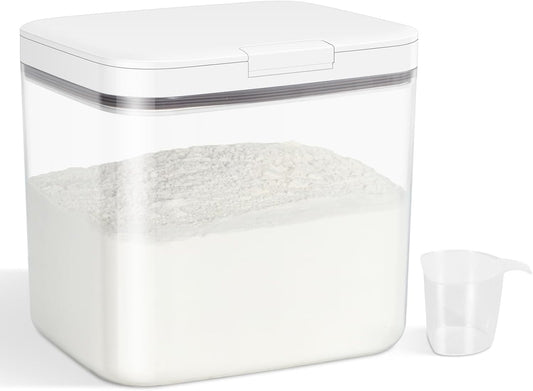 Versatile Storage Container Bin with Pop-up Lid & Scoop, Rice Flour Container Dog Cat Food Storage Container, Laundry Room Organization Household Essentials Kitchen Pantry Organizers