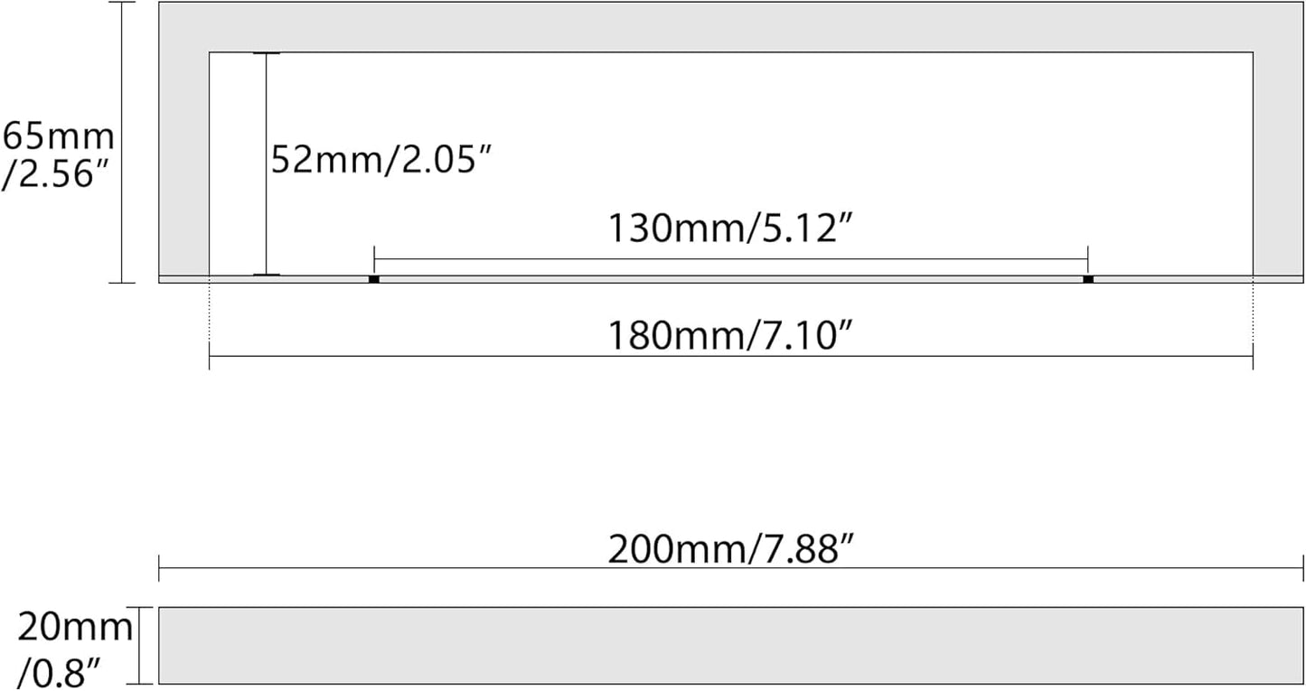Alise Bath Towel Bar,Wall Mount Towel Holder Towel Rack Towel Hanger for Bathroom Lavatory,8 Inch SUS304 Stainless Steel Towel Rail,White Finish GJF020-W