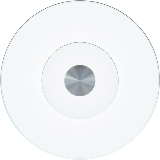 30-Inch Lazy Susan Turntable for Dining Table, Tempered Glass, 360° Rotation, Anti-Tip Design, Perfect for Parties, Weddings, and Family Dinners (30 inch)