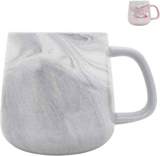 Ceramic Coffee Mug, Gray Marble Pattern Coffee Cups 12 Oz, Aesthetic Stoneware Cups, Coffee Mugs For Men, Dishwasher Safe, Microwave Safe