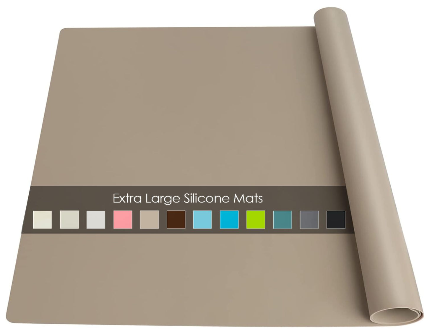 Extra Large Silicone Mat, Kitchen Counter Mat Placemats for Kids Silicone Mats for Countertop, Nonstick Silicone Table Mat for Pastry Crafts Baking Heat-Resistant Silicone Pad, 27.6'' x 19.7'' 1 Pack