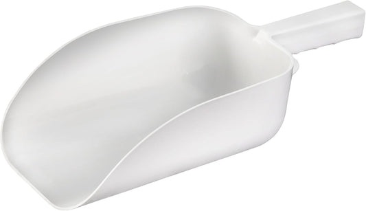 New Star Foodservice 34486 Polycarbonate Plastic Utility Ice Scoop, White, 64-Ounce