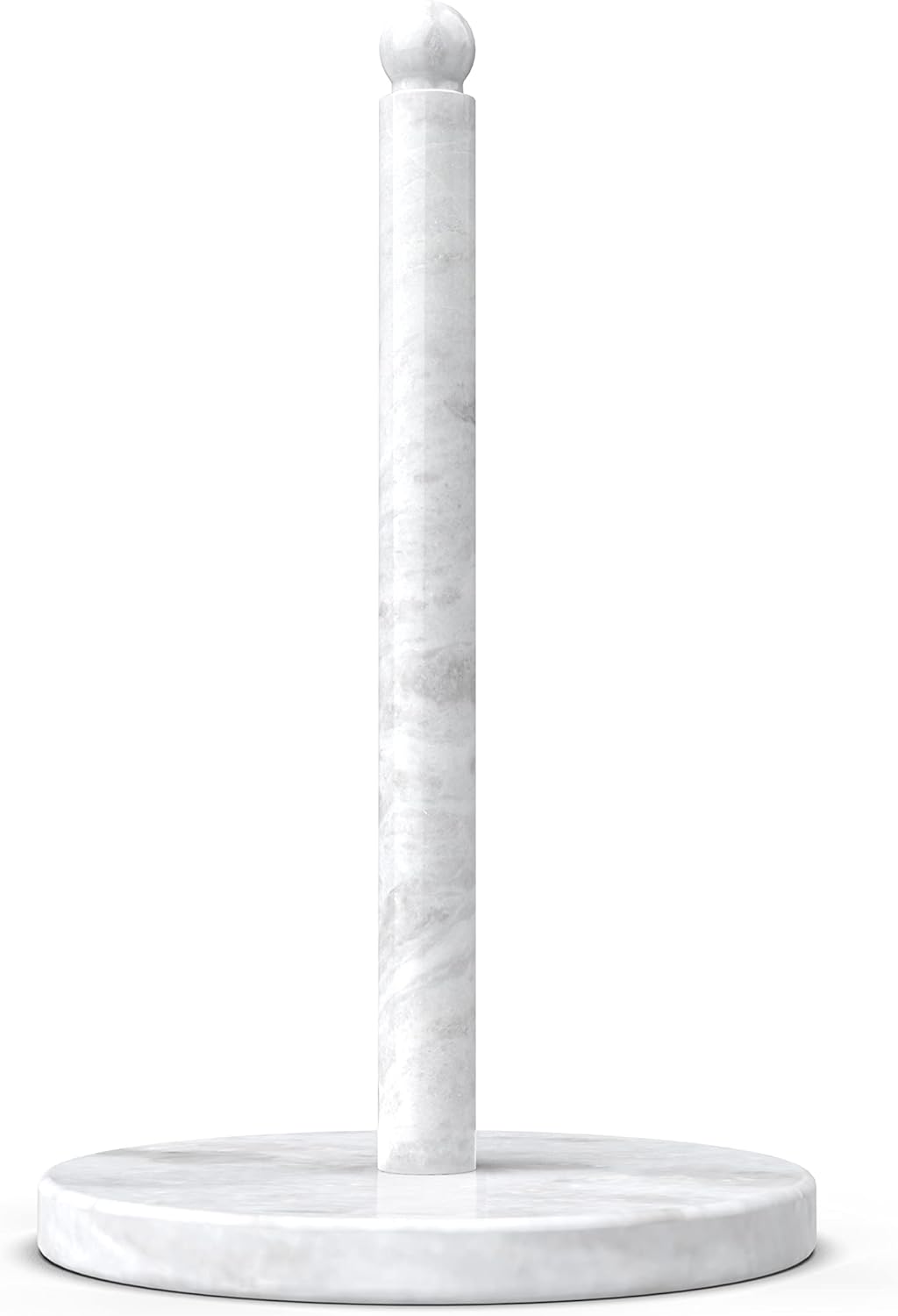 Koville African Natural Marble Paper Towel Holder Countertop, Genuine Stone Paper Towel Holder Stand for Kitchen Storage, for Standard or Jumbo-Sized Rolls(Namib Fantasy)