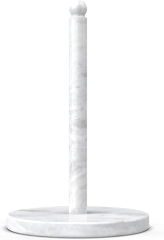 Koville African Natural Marble Paper Towel Holder Countertop, Genuine Stone Paper Towel Holder Stand for Kitchen Storage, for Standard or Jumbo-Sized Rolls(Namib Fantasy)