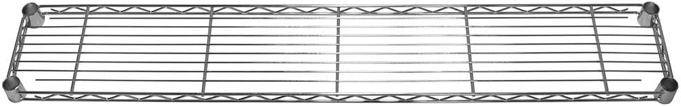 Shelving Inc. 8" d x 48" w Chrome Wire Shelving with 3 Tier Shelves, Weight Capacity 800lbs Per Shelf