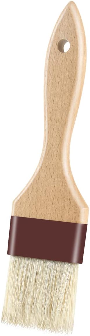 Pastry Brushes for Baking Basting Brush with Boar Bristles and Beech Hardwood Handles Culinary Oil Brush for Barbecue Butter Grill BBQ Sauce Baster Marinade Kitchen Food Cooking Brushes (2 inch)