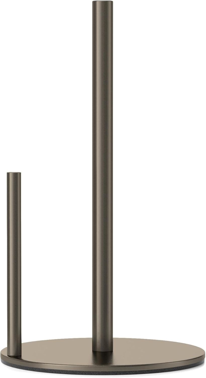 Bronze Kitchen Paper Holder, Oil Rubbed Bronze Paper Towel Holder, Kitchen Roll Organizer, Countertop Roll Dispenser with Weighted Base