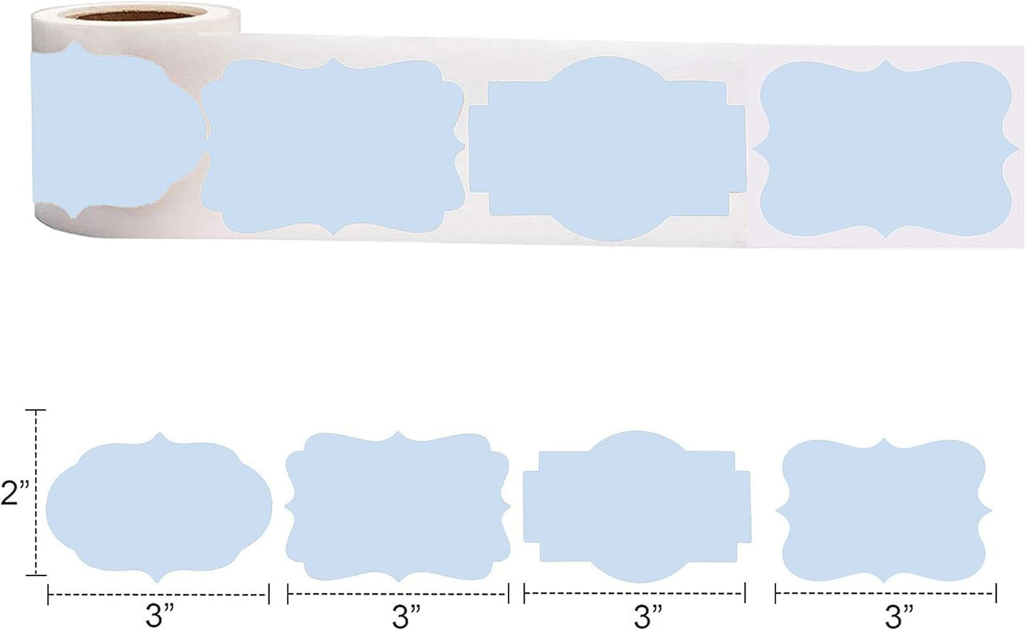 SALEMAR 2x3 inch Light Purple Label Stickers 200PCS Write On Labels for Essential Oil, Bottle, Food Jars, Holiday Presents, Self-Adhesive Name Tags (Light Purple)