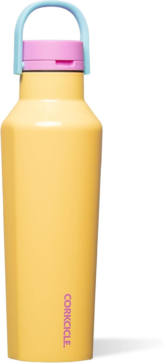 Corkcicle Classic Sport Canteen Insulated Water Bottle - Keeps Beverages Cold 25 Hours - Triple Insulated - Summer Drinkware Gift - Keeps Drinks Ice Cold - Leak-Proof Cap - 20 oz - Toucan Jams