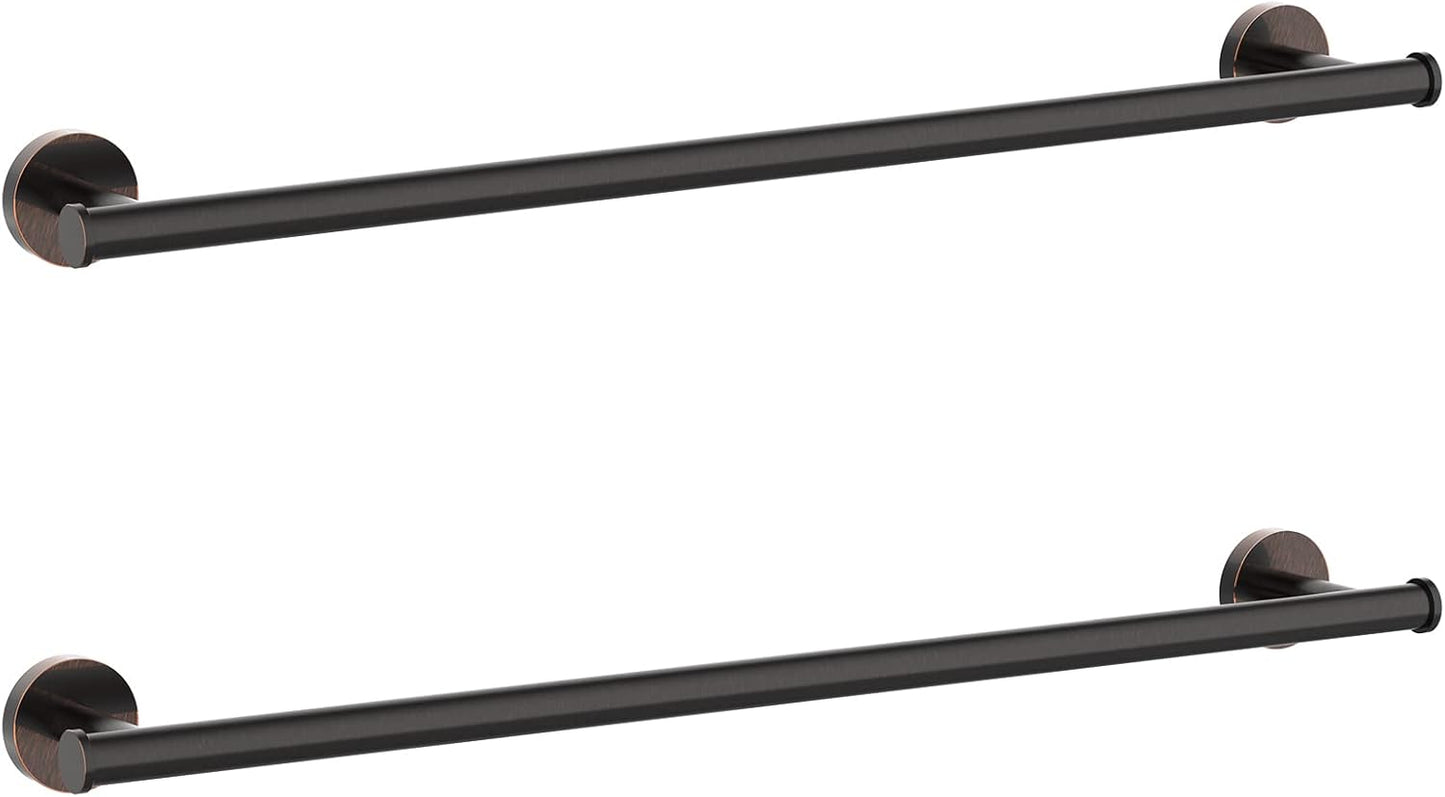 Cilee 2 Pieces Oil Rubbed Bronze Towel Bar Set, Hand Towel Holder Bathroom Hardware Set,24 Inch Towel Racks for Bathroom,Stainless Steel Wall Mount