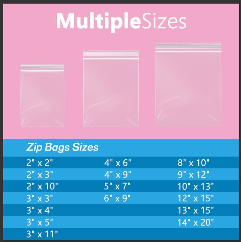iMailer - 200 Pcs- 13" x 15" Zip Bags- 2 Gallon Zip Bags- Clear Resealable Zip Poly Bag 2 Mil for Clothing, T-Shirts, Pants, Storage