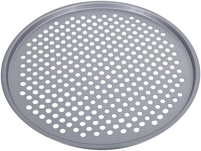 Baker's Secret 2pcs Nonstick Pizza Crisper for Oven 14"", Aluminized Steel Pizza Baking Pan with holes, 2 Layers Non-stick Coating For Easy Release, Dishwasher Safe - The Superb Collection