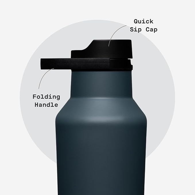 Corkcicle Sport Canteen - Keeps Drinks Cold 25 Hours - Stainless Steel Water Bottle - Triple-Insulated - Spill-Proof - Summer Drinkware Gift - Keeps Drinks Ice Cold - 20 oz - Rucksack