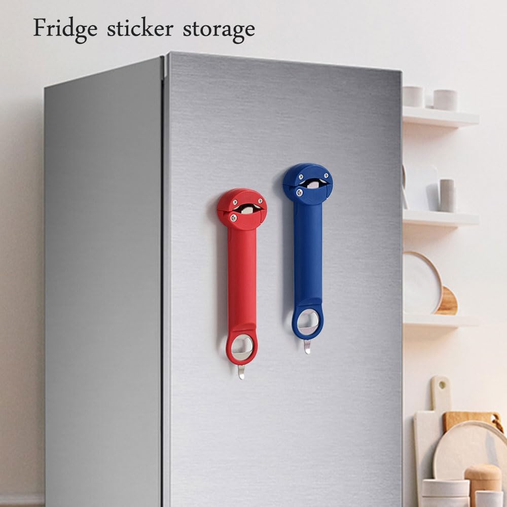 Bottle Opener Jar Opener for Weak Hands, Arthritic Hands, Seniors,Low Strength and Children with Beer Opener Red