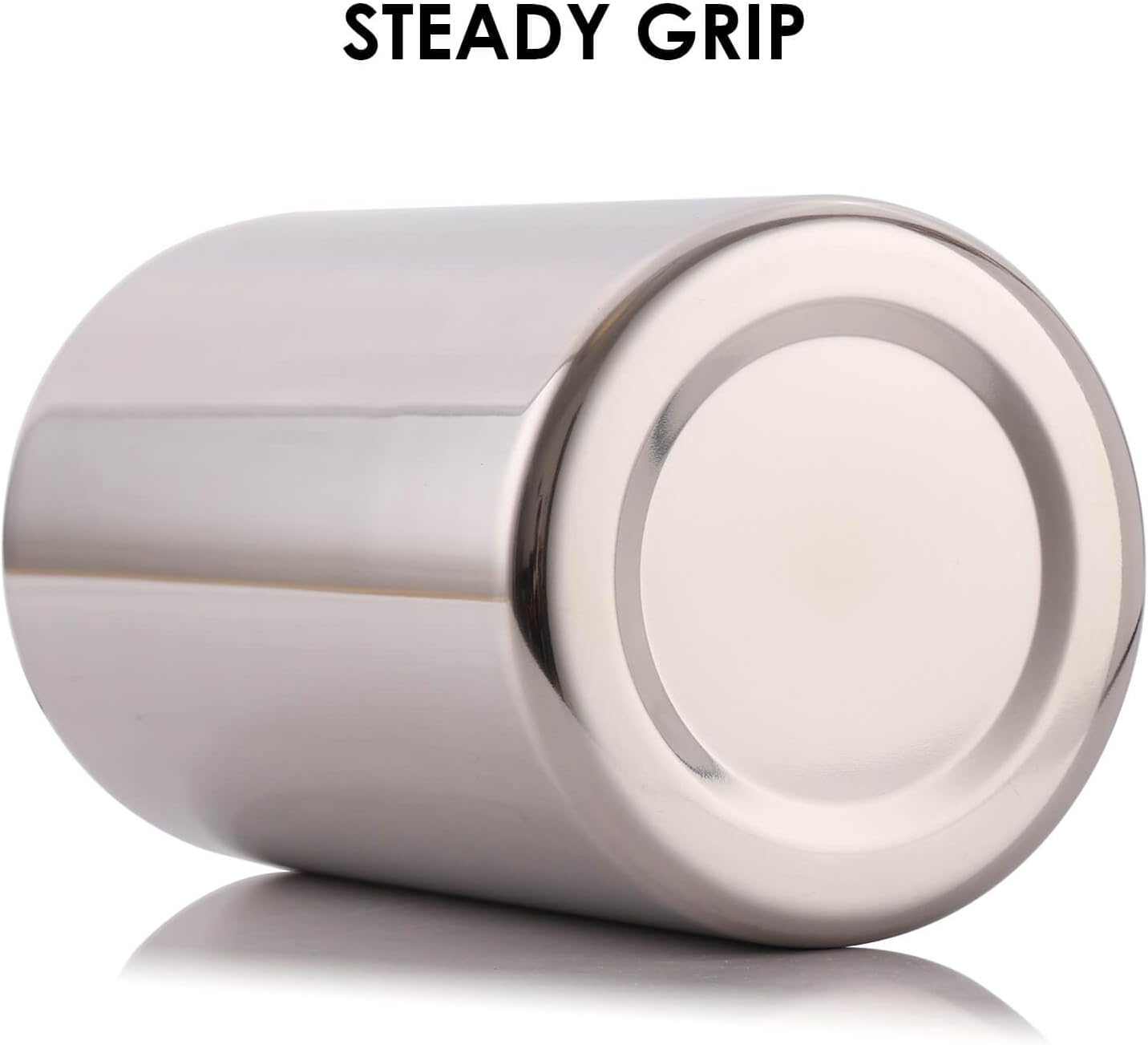 Double Wall Utensil Holder - 304 Stainless Steel Sleek Kitchen Utensil Holder for Countertop, Spatula Spoon Storage Organizer, Large Cooking Utensil Caddy Counter, Shining Utensil Crock, Mirror Polish