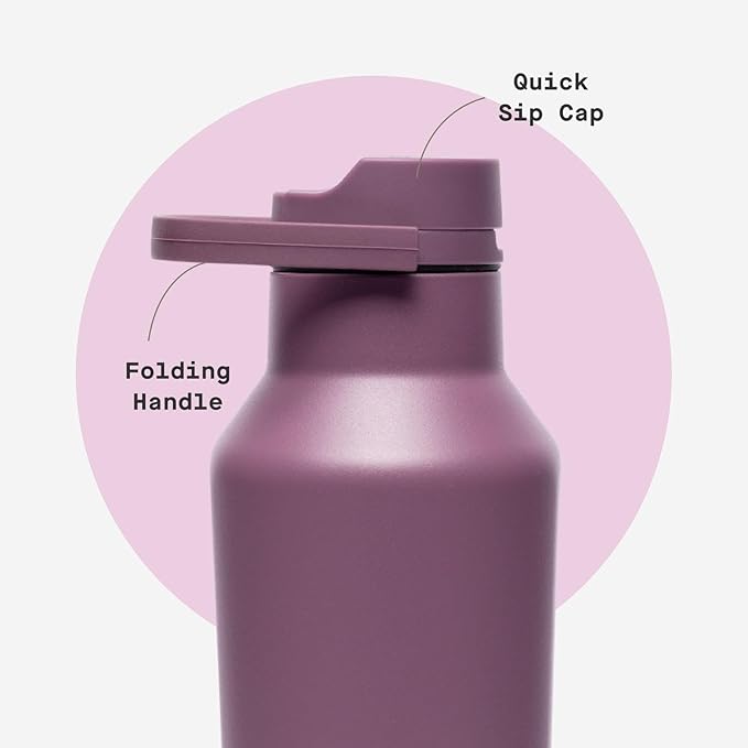 Corkcicle Classic Sport Canteen Insulated Water Bottle - Keeps Beverages Cold 25 Hours - Triple Insulated - Summer Drinkware Gift - Keeps Drinks Ice Cold - Leak-Proof Cap - 20 oz - Mauve