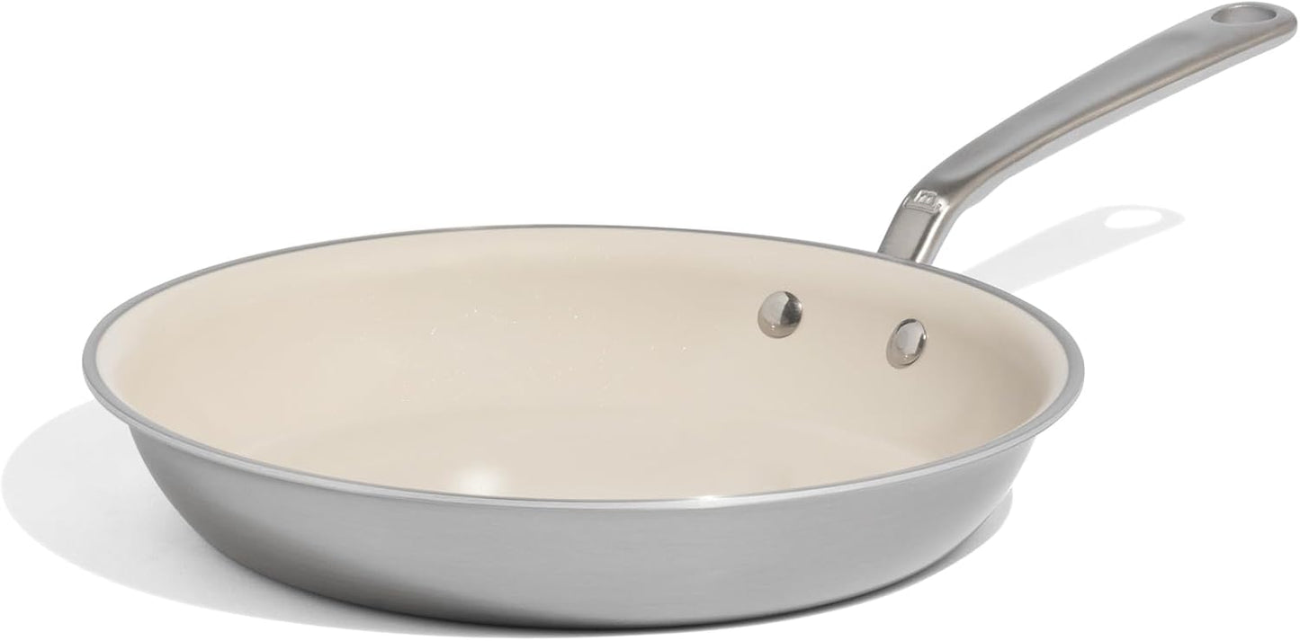 Made In Cookware - 10" Ceramic Non Stick Frying Pan (Stainless Handle) - 5-Ply Stainless Clad with Stay-Cool Handle - Professional Cookware