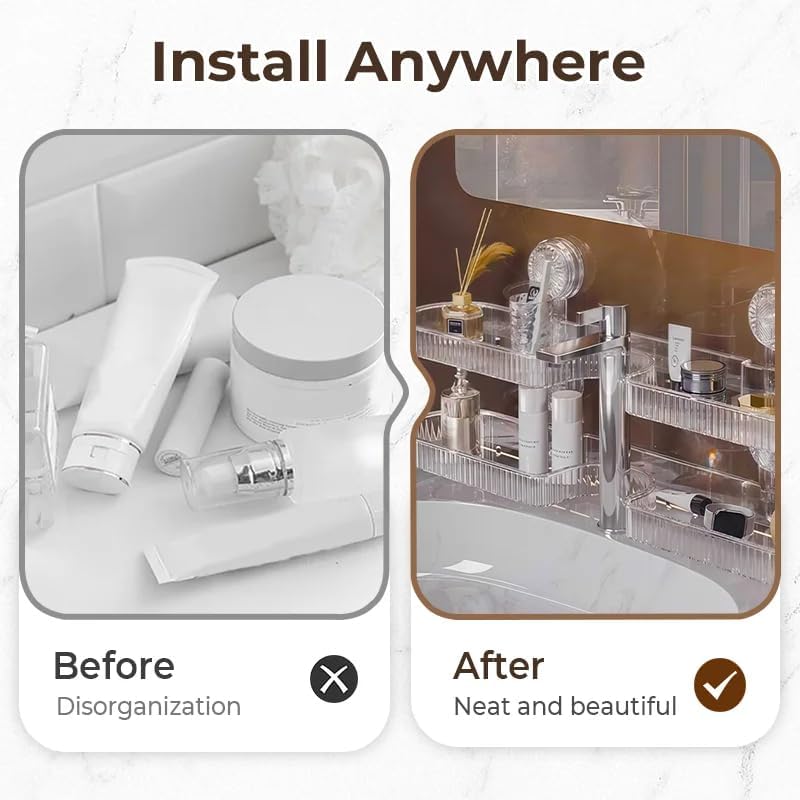 2025 NEW Universal Removable Faucet Storage Rack, Removable faucet storage rack installs, no drilling required, residual water automatically drains away, Thickened and widened panel design (White)