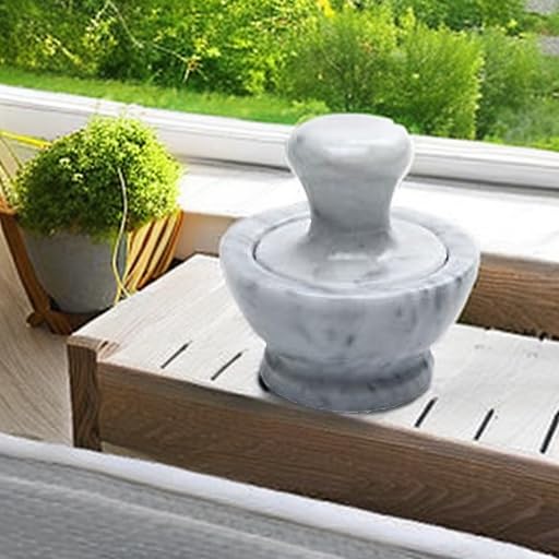 Fox Run Marble Mortar and Pestle, White