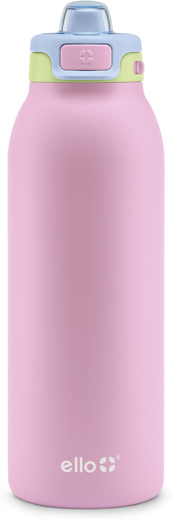 Ello Pop & Fill Stainless Steel Water Bottle with Quick Fill Technology, Double Walled Vacuum Insulated Metal, Leak Proof Locking Lid, Sip & Chug, BPA Free, Holiday Gift for Him Her, 22oz, 32oz, 40oz