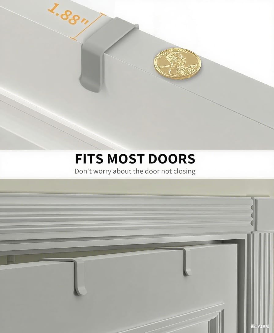 Moforoco Grey 9-Tier Over The Door Pantry Organizer, Pantry Organization and Storage, Black Hanging Basket Wall Spice Rack Seasoning Shelves