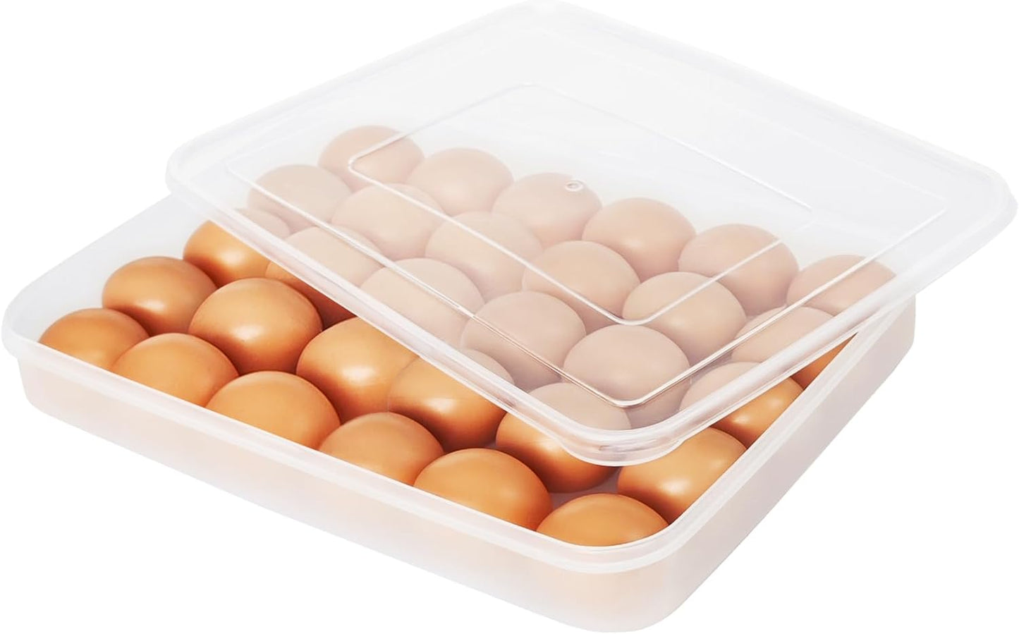 Easter Covered Egg Holder,Deviled Egg Containers with Lid,Stackable Plastic Egg Storage Container for Fridge,Thanksgiving Party,Keep Fresh,Kitchen Supplies(30 Eggs)