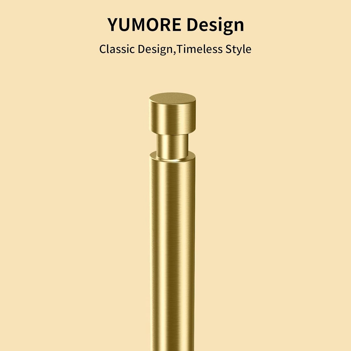 Paper Towel Holder Countertop, Paper Towel Holder with Weighted Base Non Slip, Standing Paper Towel Roll Holder for Kitchen Bathroom, Easy One-Handed Operation, Stainles Steel (Gold)