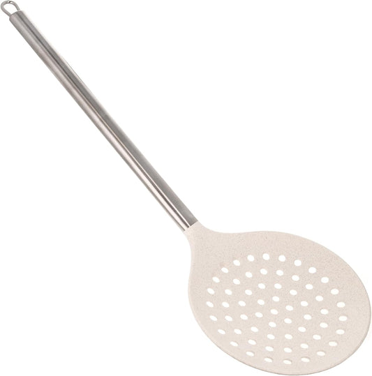 Beille Wheat Straw Skimmer Spoon with Stainless Steel Handle Cooking Baking Kitchen Utensils, 13.5 Inch