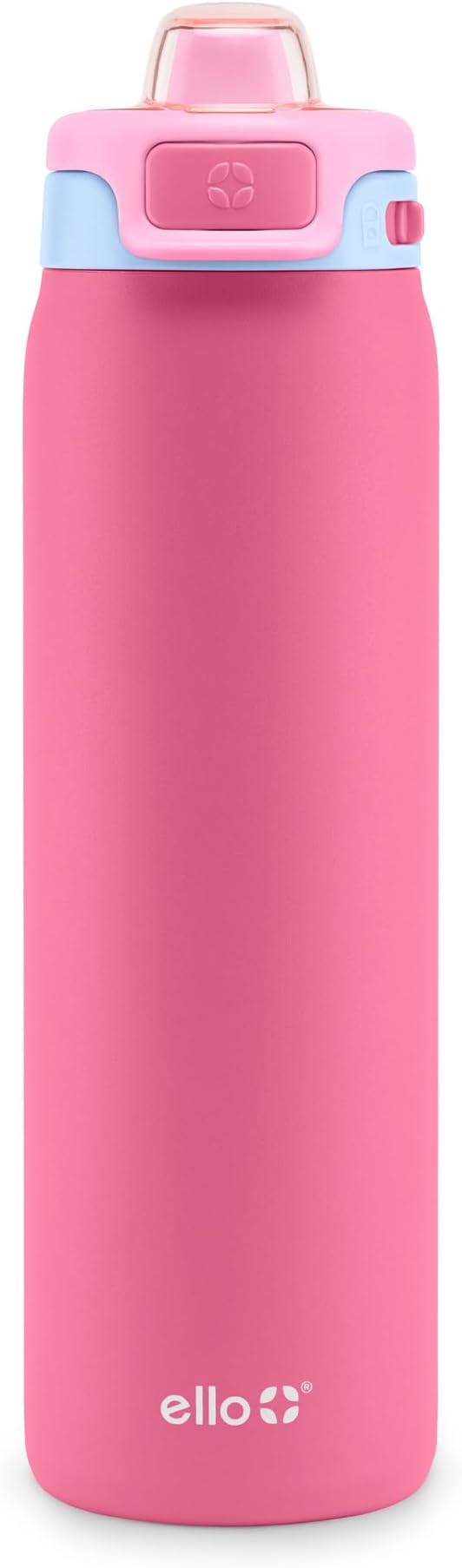 Ello Pop & Fill Stainless Steel Water Bottle with Quick Fill Technology, Double Walled Vacuum Insulated Metal, Leak Proof Locking Lid, Sip & Chug, BPA Free, Holiday Gift for Him Her, 22oz, 32oz, 40oz