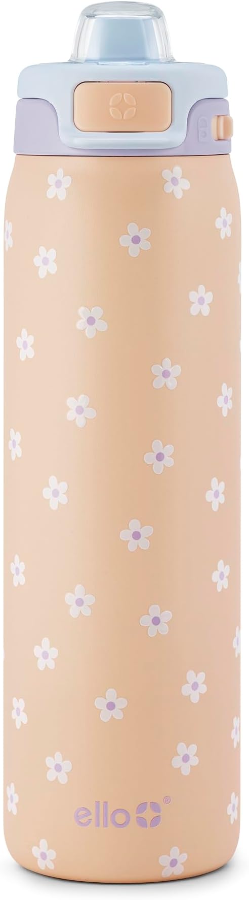 Ello Pop & Fill Stainless Steel Water Bottle with Quick Fill Technology, Double Walled Vacuum Insulated Metal, Leak Proof Locking Lid, Sip & Chug, BPA Free, Holiday Gift for Him Her, 22oz, 32oz, 40oz