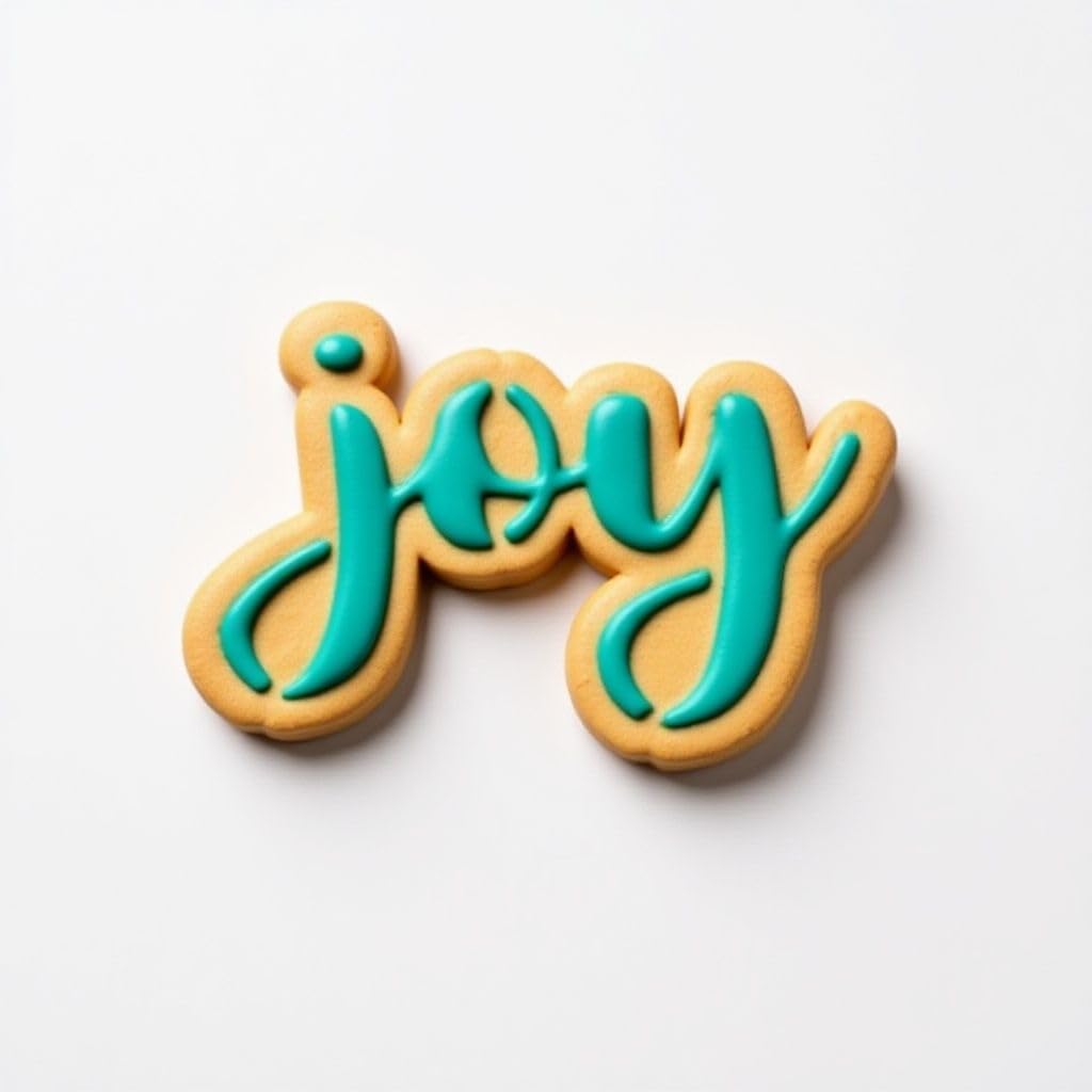 Cookie Cutter and Stencil Set Bundle cookie stencil and cutter kit Joy Hand Lettering Plaque - Cookie Cutter and stencil (Joy)