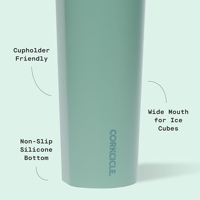 Corkcicle Classic Sport Canteen Insulated Water Bottle - Keeps Beverages Cold 25 Hours - Triple Insulated - Summer Drinkware Gift - Keeps Drinks Ice Cold - Leak-Proof Cap - 20 oz - Thyme