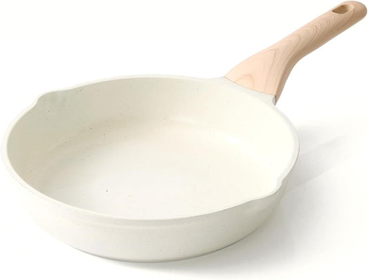 Ceramic Non Stick Frying Pans Skillet, 9.5 Inch Ceramic Frying Pan Nonstick for Cooking Non Toxic, Healthy Induction Cookware, Heat Resistant Handle, PFOA & PFAS Free