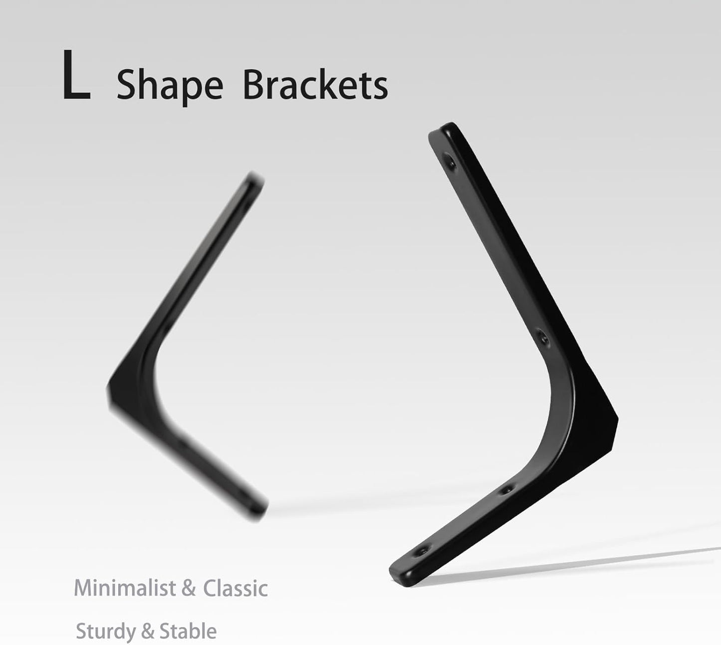 DINZI LVJ Long Wall Shelves, 31.5 Inch Wall Mounted Shelves Set of 2, Easy-to-Install, Wall Storage Ledges with Sturdy Metal Brackets for Living Room, Bathroom, Bedroom, Kitchen, Gray Wash